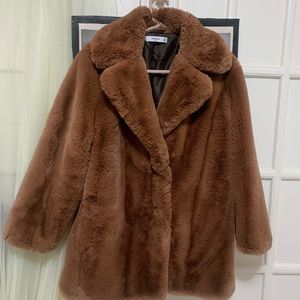 Mango faux fur coat